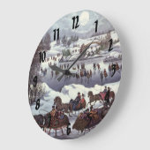 Weihnachtsfeiertage, Zentralpark im Winter Große Wanduhr (Winkel)