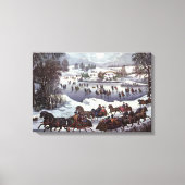 Weihnachtsfeiertage, Zentralpark im Winter Leinwanddruck (Vorderseite)