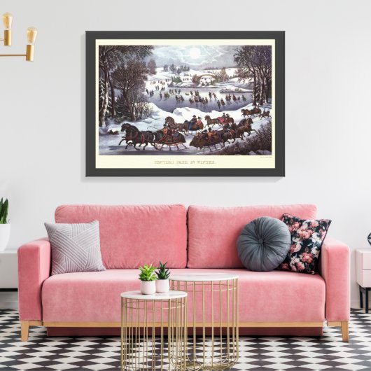 Weihnachtsfeiertage, Zentralpark im Winter Leinwanddruck (Insitu (Wohnzimmer))