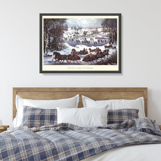 Weihnachtsfeiertage, Zentralpark im Winter Leinwanddruck (Insitu (Schlafzimmer))