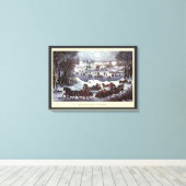 Weihnachtsfeiertage, Zentralpark im Winter Leinwanddruck (Insitu (Holzboden))