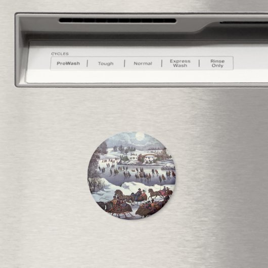 Weihnachtsfeiertage, Zentralpark im Winter Magnet (In Situ (Geschirrspüler))