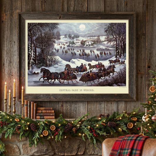 Weihnachtsfeiertage, Zentralpark im Winter Poster