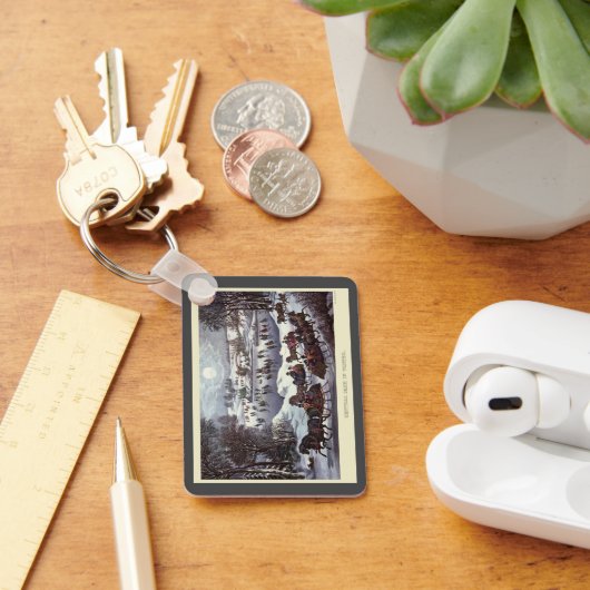 Weihnachtsfeiertage, Zentralpark im Winter Schlüsselanhänger (Schreibtisch)