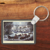 Weihnachtsfeiertage, Zentralpark im Winter Schlüsselanhänger (Vorderseite)