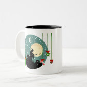 Weihnachtsfeiertage Zweifarbige Tasse (Vorderseite Links)