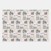 Weihnachtsfeiertagen Hygge Nordic Holly Berries Geschenkpapier Set (Vorderseite)