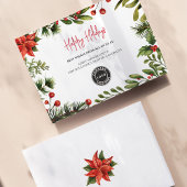 Weihnachtsfeiertagen mit benutzerdefinierten Logos Mitteilungskarte