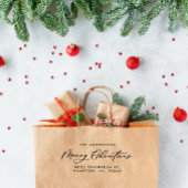 Weihnachtsfeiertagen Moderne, elegante Minimalschr Gummistempel