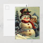 Weihnachtsfeiertagen Postkarte (Vorne/Hinten)