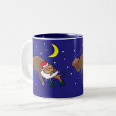 Weihnachtsfeiertagen Zweifarbige Tasse (Vorderseite Links)