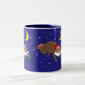 Weihnachtsfeiertagen Zweifarbige Tasse (Mittel)