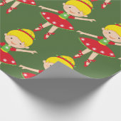 Weihnachtsfeiertags-Ballerina Geschenkpapier (Ecke)