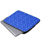 Weihnachtsfeiertags-Blaumuster Laptopschutzhülle (Vorne Knopf)