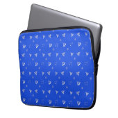 Weihnachtsfeiertags-Blaumuster Laptopschutzhülle (Vorderseite Links)