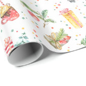 Weihnachtsfeiertags-bunter LKW scherzt erwachsenes Geschenkpapier (Rolleneckpunkt)