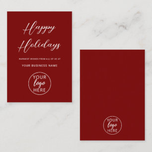 Weihnachtsfeiertags Firmenlogo Mitteilungskarte