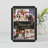 Weihnachtsfeiertags-Foto-Karte Feiertagskarte (Stehend Vorderseite)