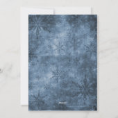 Weihnachtsfeiertags-Foto-Karten-Blau-Schneeflocken Feiertagskarte (Rückseite)