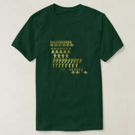 Weihnachtsfeiertags-Golddruck-T-Shirt Louisianas T-Shirt