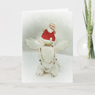 Weihnachtsfeiertags-Gruß-Karte - Sankt und Aldo Feiertagskarte