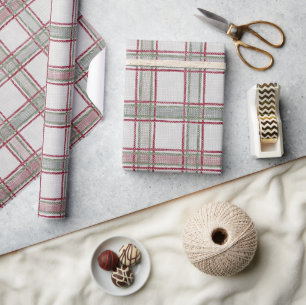 Weihnachtsfeiertags-Kariert Geschenkpapier