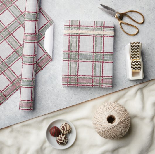 Weihnachtsfeiertags-Kariert Geschenkpapier (Kunsthandwerk)