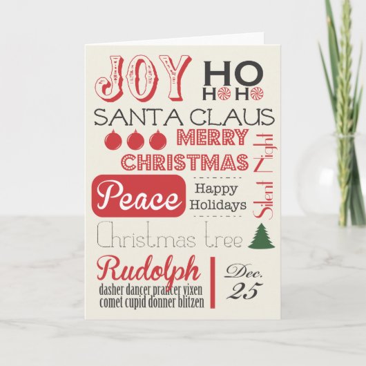 Weihnachtsfeiertags-Karte Feiertagskarte (Vorderseite)