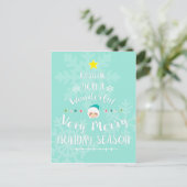 Weihnachtsfeiertags-Karte - Weihnachtsbaum Feiertagspostkarte (Stehend Vorderseite)