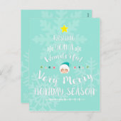 Weihnachtsfeiertags-Karte - Weihnachtsbaum Feiertagspostkarte (Vorne/Hinten)