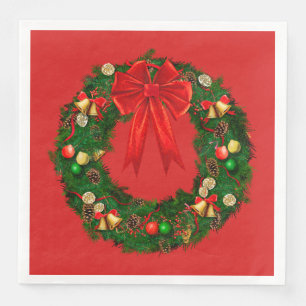 Weihnachtsfeiertags-Kranz-Papierservietten Serviette