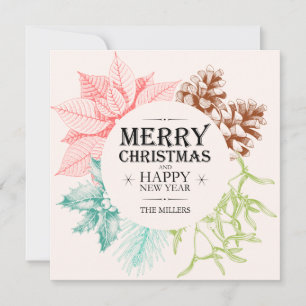 Weihnachtsfeiertags-Kreis   Foto-Feiertagskarte Feiertagskarte
