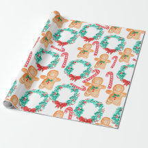 Weihnachtsfeiertags-Lebkuchen-Packpapier