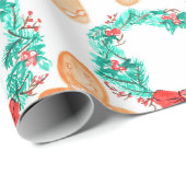 Weihnachtsfeiertags-Lebkuchen-Packpapier Geschenkpapier (Rolleneckpunkt)