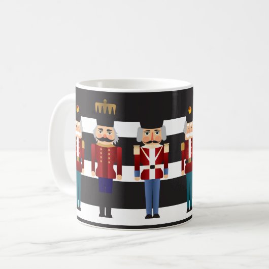 Weihnachtsfeiertags-Nussknacker Kaffeetasse (Vorderseite Links)