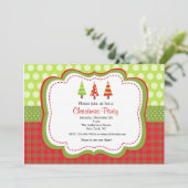 Weihnachtsfeiertags-Party Einladungen (Stehend Vorderseite)