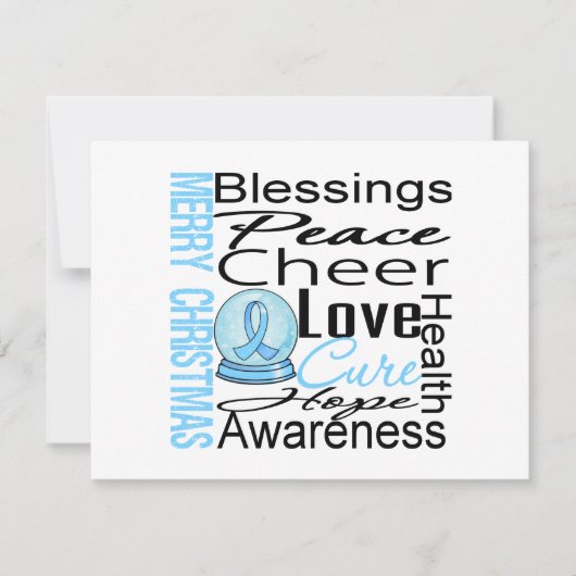 Weihnachtsfeiertags-Prostatakrebs-Collage Feiertagskarte (Vorderseite)