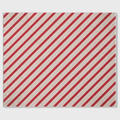 Weihnachtsfeiertags-rotes/Sahnestreifen-Muster Geschenkpapier (Flach)