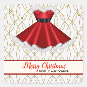 Weihnachtsfeiertags-schicker Zauber Quadratischer Aufkleber