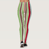 Weihnachtsfeiertags-Streifen, Vintag-Inspirierte Leggings (Rückseite)