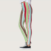 Weihnachtsfeiertags-Streifen, Vintag-Inspirierte Leggings (Links)