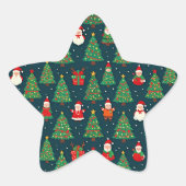 Weihnachtsfeiertags-Thema Stern-Aufkleber (Vorderseite)