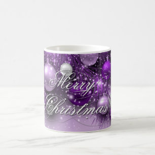 Weihnachtsfeiertags-Verzierungen - Purpur Kaffeetasse