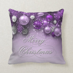Weihnachtsfeiertags-Verzierungen - Purpur Kissen