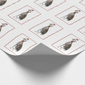 Weihnachtsfeiertags-Windhund-Hund Geschenkpapier (Ecke)