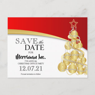 Weihnachtsfeiertagsbüro - Party Save the Date Ankündigungspostkarte