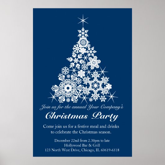 Weihnachtsfeiertagsbüroposter Poster (Vorne)
