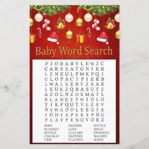 Weihnachtsfeiertagsdekoration Baby Shower Wortsuch