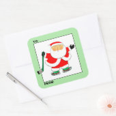 Weihnachtsfeiertagsgeschenk Tags Quadratischer Aufkleber (Umschlag)