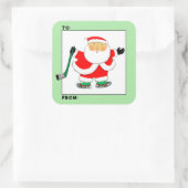 Weihnachtsfeiertagsgeschenk Tags Quadratischer Aufkleber (Tasche)